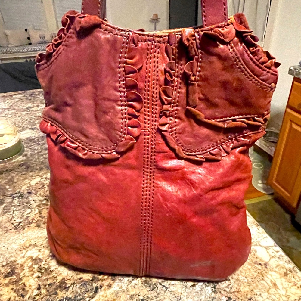 Vintage Lucky Brand Handbag. Maroon Red